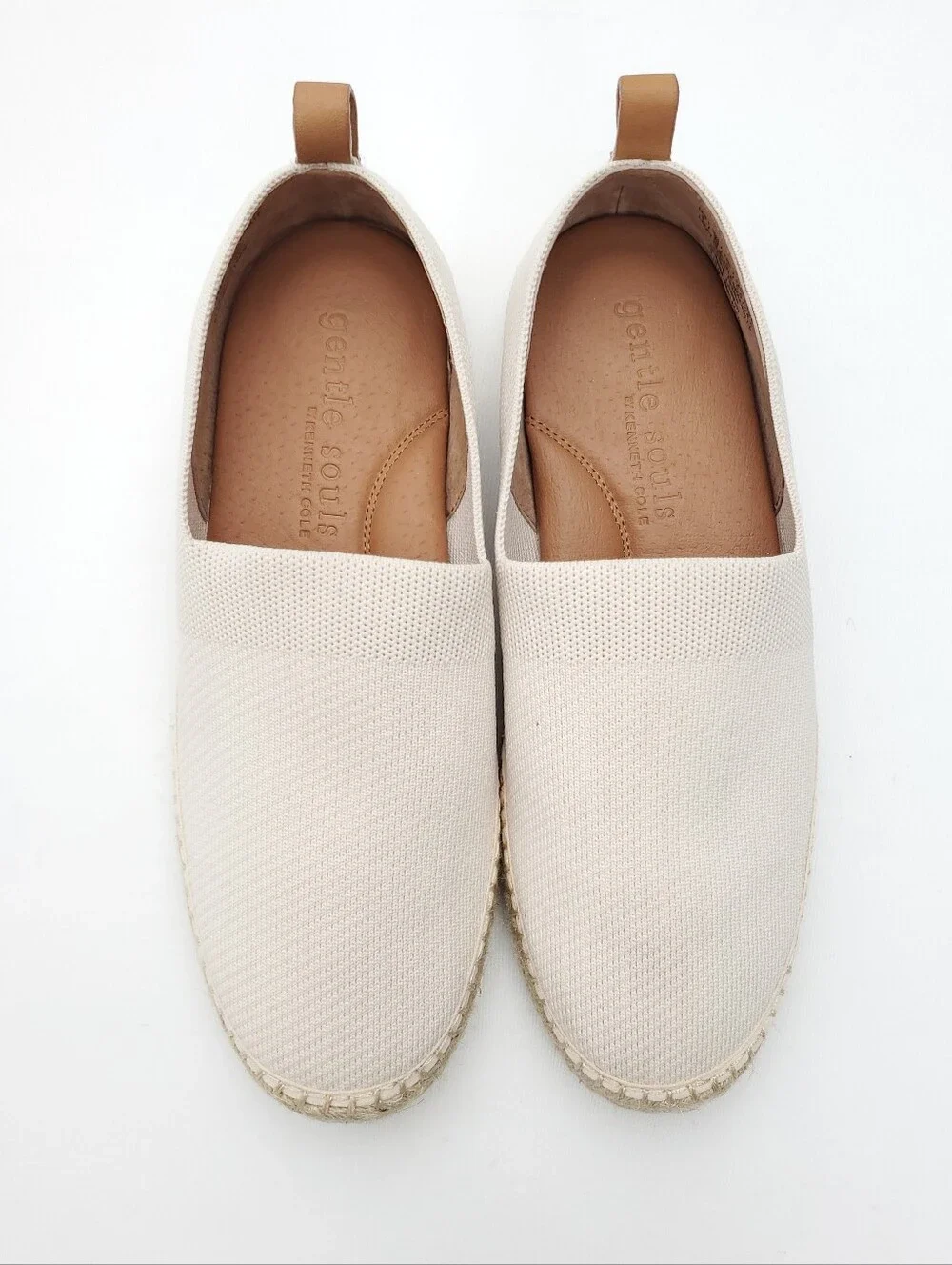 NEW Gentle Souls Womens Lizzy Slip On Espadrille White/Cream Flats Shoes Size 8